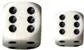 Chessex Opaque 16mm d6 Dice Blocks (12 Dice) - Vit med Svart Chessex