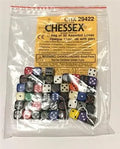Chessex Opaque Bag med 50 Blandade Tärningar - 12mm d6 med Pips Chessex