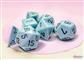 Chessex Opaque Pastel Blue/Black Polyhedral 7-Dice Set Chessex