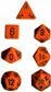 Chessex Opaque Polyhedral 7-Die Set - Orange med Svart Chessex