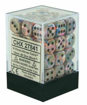 Chessex Signature 12mm d6 med pips Dice Blocks (36 Dice) Chessex