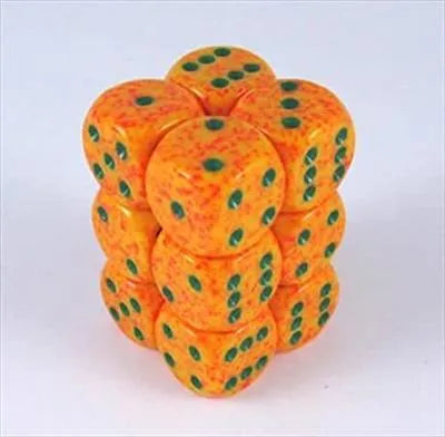 Chessex Speckled 16mm d6 med pips Dice Blocks (12 Dice) - Lotus Chessex