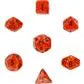 Chessex Vortex 7-Tärningsset - Orange med Svart Chessex