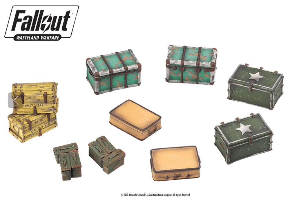 Fallout: Wasteland Warfare - Terrain Expansion: Koffert och Lådor Modiphius Entertainment