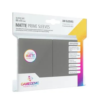 Gamegenic Matte Prime Sleeves Mörkgrå (100 Sleeves) Gamegenic