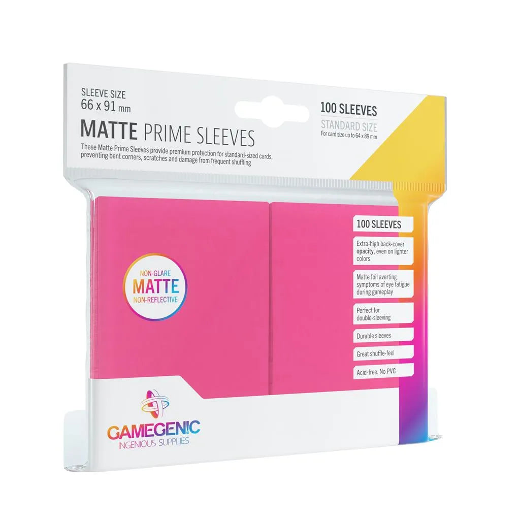 Gamegenic - Matte Prime Sleeves Pink (100 Sleeves) Gamegenic