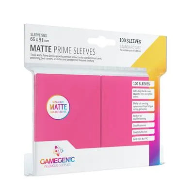 Gamegenic - Matte Prime Sleeves Pink (100 Sleeves) Gamegenic