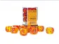 Gemini 16mm D6 Genomskinlig Röd-Gul/Guld Tärningsblock (12 tärningar) Chessex