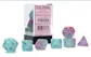 Gemini Polyhedral Gel Grön-Rosa/Blå Luminary 7-Die Set Chessex