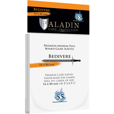 Paladin Sleeves - Bedivere Premium Medium Plus 54x80mm (55 Sleeves) Board&Dice