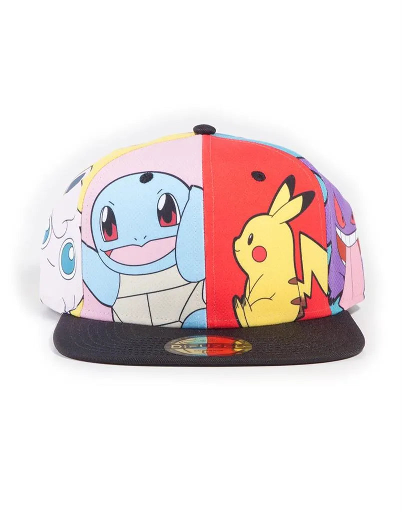 Pokémon Multi Pop Art Snapback Cap Difuzed