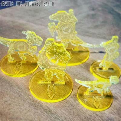 Drowned Earth: Silhuettmallar - Fluorescerande Gula Markörer Olmec Games