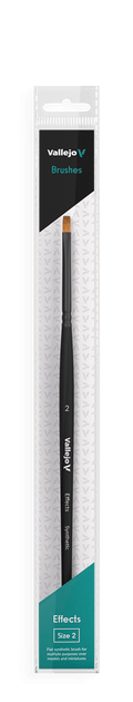 Vallejo - Brush / Effects - Flat Rectangular Synthetic Brush No. 2 Vallejo