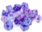 Chessex 16mm d6 Blocks - Nebula TM Nocturnal/Blue Luminary Dice Block™ (12 dice) Chessex