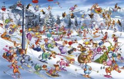 Pussel: Christmas Skiing (1000 Bitar)