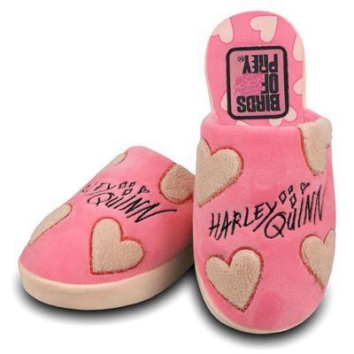 Harley Quinn Cosy Hearts Pink Mule Tofflors (38-41)