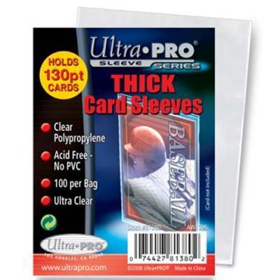 UP - Standard Sleeves - 2-1/2" X 3-1/2" Thick Card Sleeves (100 Ct)