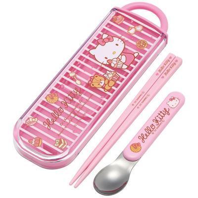 Ätpinnar & Spoon Set Sweety pink - Hello Kitty