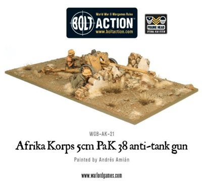 Bolt Action - Afrika Korps 5cm PaK 38 Anti-Tank Gun Warlord Games