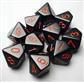 Chessex Opaque Polyhedral Ten d10 Set - Black/red