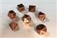 Chessex Specialty Dice Sets - Solid Metal Copper Colour Poly 7 die set Chessex