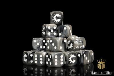 Conquest - Baron of Dice: Svart Tärningsuppsättning Para Bellum Games