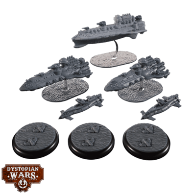 Dystopian Wars: Magenta Battlefleet Set - EN Warcradle Studios