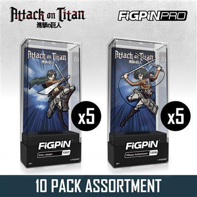 FiGPiN - Attack On Titan 10 Pack Assortment FiGPiN