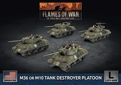 Flames of War: M36 och M10 Tank Destroyer Platoon (x4 Plast) - EN Gale Force Nine