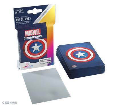 Gamegenic - Marvel Champions Konsthylsor - Captain America (50+1 Ärmar) Gamegenic