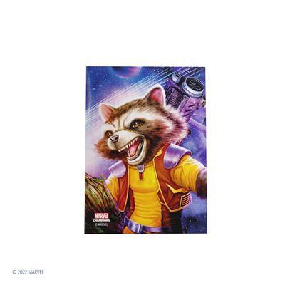 Gamegenic - Marvel Champions FINE ART Sleeves – Rocket Raccoon (51 Sleeves) Gamegenic