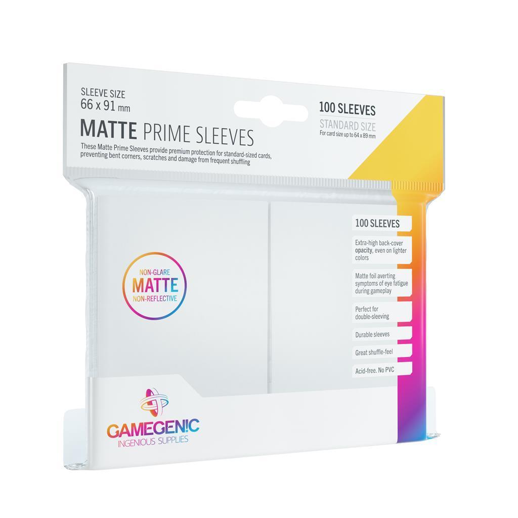 Gamegenic Matte Prime Sleeves Vit (100 Ärmar) Gamegenic