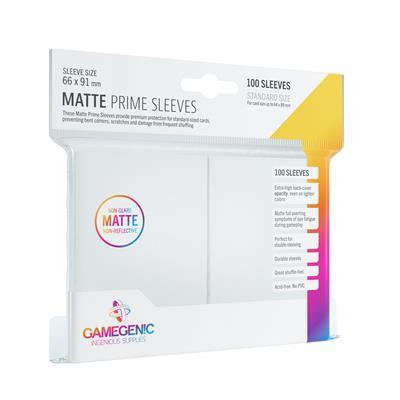 Gamegenic Matte Prime Sleeves Vit (100 Ärmar) Gamegenic