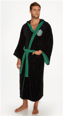 Harry Potter Slytherin Mens Fleece Morgonrock Groovy