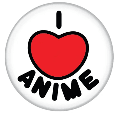 I Heart Anime Knappar 1,25" Runda Ata-Boy