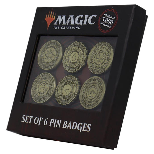 Magic the Gathering set of 6 Limited Edition Mana Symbol Pin Emblem / Pins
