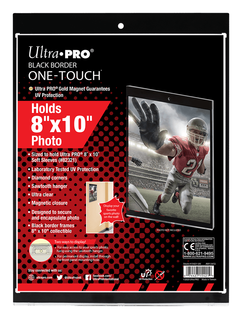UP - 8" x 10" Svart Kant ONE-TOUCH Magnetisk Hållare Ultra Pro